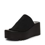 Steve Madden Women's Slinky30 Wedge Sandal, Black, 5 UK