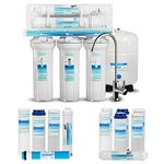 Geekpure 5-Stage Reverse Osmosis Drinking Water Filter System 75GPD - Plus Extra 7 Filters