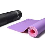 Fitness Mantra® TPE Dual Color Anti-Slip Yoga Mat with Cover Bag for Gym Workout and Yoga Exercise for Men & Women Fitness| 1 Piece| 6mm| 24"x72"| Dual Color| Premium|