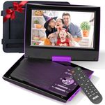 SUNPIN 11.5" Portable DVD Player with 9.5" HD Swivel Screen DVD Player for Car and Kids,Headrest DVD Player with 5-Hours Rechargeable Battery,Dual Earphone Jack,for USB/SD/AV/Audio/DVD (Purple)