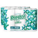 Amazon Brand - Presto! Flex-a-Size Paper Towels, 158-Sheet Huge Roll, 6 Count (Pack of 2), 12 Huge Rolls = 38 Regular Rolls