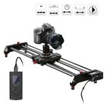 Camera Slider Track Dolly Slider Rail System with Motorized Time Lapse and Video Shot Follow Focus Shot and 120 Degree Panoramic Shooting 31" 80cm