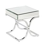 Southern Enterprises Ava Mirrored End Table - Chrome