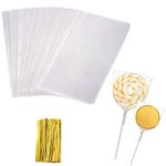 Cake Pop Bags, 3x5 Inches Clear Cellophane Lollipop Bags With Twist Ties,100 Pcs