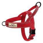 QIFBYFB No Pull Dog Harness for Medium Large Dog, Reflective Escape Proof Adjustable No Pulling Dog Harness, Dog Harness Red L