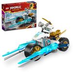 LEGO NINJAGO Zane’s Ice Motorcycle Toy with 1 Minifigure Included, Buildable Model Vehicle, Ninja Gift for Kids Ages 7 and Up, 71816