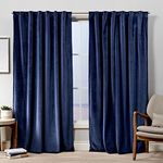 Exclusive Home Curtains Curtain Panel, Polyester, Navy, 52x96