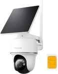 Reolink 4G LTE Cellular Outdoor Security Camera, SD Card Slot, No WiFi Security Camera Outdoor Wireless Go PT Plus+Solar Panel, 3K HD Color Night Vision, Person/Vehicle/Animal Detection, 2-Way Audio