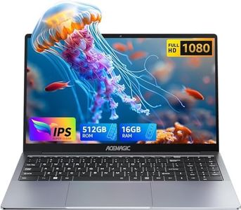 ACEMAGIC Ordinateur Portable,Boîtier Métallique, 15,6 Pouces FHD 16 Go DDR4 512 Go SSD,in-tel Quad-Core N95(Jusqu'à 3,40 GHz) Bat N5095,Wi-FI,BT5.0,USB 3,2,Tapez C,HDMI,(Gris,15,6 Pouces N95)