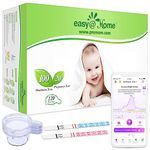 Easy@Home 100 Ovulation Test Strips & 20 Pregnancy Test Strips with Cups: Reliable Ovulation Predictor Kits - Accurate TTC OPK Fertility Tests | 100 LH + 20 HCG + Cups