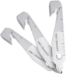 KeySmart Key Chain MultiTool - 5-in-1 Multi Purpose Keychain Tool with Box Opener, Ruler, Pry Bar, Phillips & Flat Head Screwdriver - EDC Gadgets, Gear & Mini Multi-Tool for Men -3-Pack