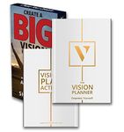 The Vision Planner - Powered by The Trilogy of Success: Undated 90 Days Planner that includes Law of Attraction, Law of Success, and 10 Levels of Success (White Matte)