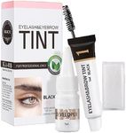 DMQ Eyebrow Tint Kit, Black Eyebrow and Eyelash Tint, Eye Brow Dye, Instant Color-Last 8 Week, Full Brows, Mild Formula, Waterproof, Sensitive Skin Friendly, EYEBROW_COLOR, 14 millilitre