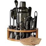 Mixology & Craft Bartender Kit - 15 Piece Set Including Cocktail Shaker and Bar Accessories, Perfect for Drink Mixing at Home, Plus Exclusive Recipe Cards