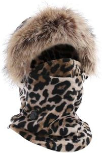 Tough Headwear Fleece Balaclava Ski Mask - Windproof Cold Weather Gear - Hunting Essentials - Ski Mask for Men - Brown - OSFM