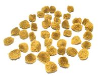 Goelx Pom Pom Balls for Crafts, Decorations, Jewellery Making, Accessories, Bags - Pack of 100 - Golden