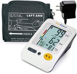 LotFancy Blood Pressure Monitor Upper Arm Large Cuff 11.8-16.5”, Accurate Digital BP Gauge Machine, Dual Power Home Heartbeat Meter, 4 User, 120 Readings Memory, Large LCD Display