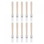 sourcing map 0.5" Width Small Paint Brush Nylon Bristle with Wood Handle Painting Tool for Wall, Door, Cabinets, Furniture, Fences, White 10Pcs