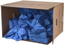 PRO SOURCE 25 Lb Box Virgin Surgical Lint-Free Blue Cotton Huck Towels: 16" x 25"