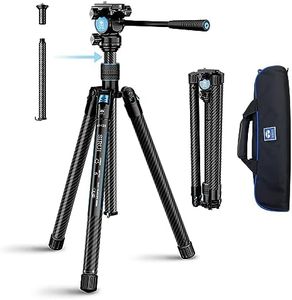 SIRUI Traveler X Lightweight Carbon Fiber Tripod with Panoramic Video Head, 59.8” Compact Camera Tripod with Quick Leg Setup, Max Load 11lbs (Fluid Head/AT-10)