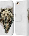 Official Riza Peker Bear Animals Leather Book Wallet Case Cover Compatible for Apple iPhone 6 / iPhone 6s