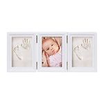 BabyIn Casting Keepsake Kit,Handprint Footprint Clay Picture Frame Preserves Priceless Memories for Children Mom Baby,Registry Gifts Box for Boys and Girls