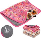 HYLYUN Waterproof Guinea Pig Blankets, 3 Pack Washable Small Animals Fleece Cage Liners Pet Soft Sleep Mat Cover Warm Flannel Throw for Hamster Guinea Pig Rabbit Chinchilla Hedgehog Ferret -90 * 60cm