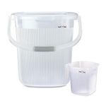 Nayasa Plastic Rimmy 2 Pcs Bathroom Set | 25 L Bucket + 1.5 L Mug | Bathroom Set | Bath Set for Bathroom | Transparent