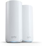 NETGEAR Orbi 770 Series Tri-band WiFi 7 Mesh Network System (RBE772) - Router + 1 Satellite Extender, Security Features, Up to 11Gbps, Covers up to 5,500 sq.ft., 100 Devices, 2.5 Gig Internet Port