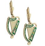 Tara Irish Harp Earrings Gold Plate