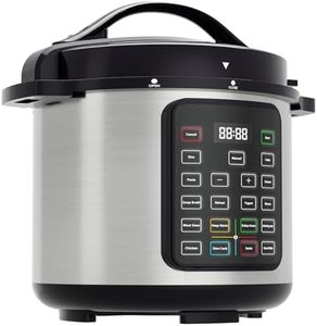 DUMOS 16-in-1 Electric Pressure Cooker 8 QT Stainless Steel Multi Cooker Electric for Pressure, Rice, Steamer, Yogurt Maker, Slow Cook, Black