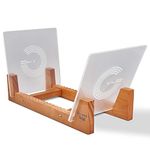 Legend Vinyl Record Display Shelf Unit in Vintage Oak with Acrylic Ends. Holds 50 Single or Double LPs and 7” Records. Includes Washable Lint-free Microfibre Cleaning Cloth.