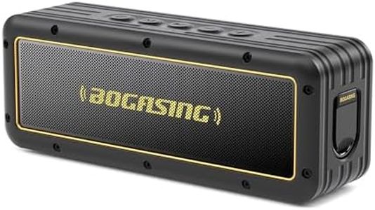 BOGASING G4 Bluetooth Speaker, Portable Wireless Speakers, 50W Stunning & Balanced Sound with Deep Bass, 24H Playtime, IPX7 Waterproof, Bluetooth 5.3, EQ, TWS, TF-Card, AUX, USB, for Outdoor Shower