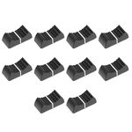 uxcell Straight Slide Potentiometer Flat Push Knob Insert Shaft 4x1.2mm Black 10pcs Plastic