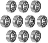 uxcell MR126-2RS Deep Groove Ball Bearings 6mm Inner Dia 12mm OD 4mm Bore Double Sealed Chrome Steel Z2 10pcs