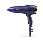 BaByliss Midnight Luxe 2300W Hair Dryer, Ionic Frizz-control, Fast Drying, Professional and Lightweight, 3 heat & 2 speed settings, 5781U