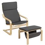 Giantex Wooden Lounge Chair with Ot