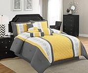 Legacy Decor 7 Pc Grey, Yellow and 