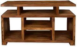 Oak and Pine Online Cube Petit Dark Solid Indian Flatscreen Flatscreen Plasma Entertainment TV Unit Stand in Sheesham Wood Living Room Furniture