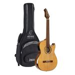 Ortega Guitars Ben Woods Signature Guitar Reversed Headstock Nylon 6 String + Ben Woods Gigbag - Fishman-ORTEGA Clasica Blend System mit XLR Output (FLAMETAL-TWO)