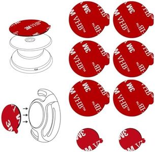 3M Sticky Adhesive Replacement Parts for Pops Socket Base, 6pcs 1.38 Circle Double Sided Tape for Collapsible Grip Stand's Back, 2pcs VHB Sticker Pads for Car Socket Mount & Cell Phone Magnetic Holder