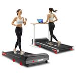PowerMax Fitness WalkPad-2 Under Desk Walking Pad Treadmill for Home Use | 3.0 HP Motor | Compact Design with Manual Incline | Shock Absorption System | 110 kg Capacity | LED Display | Remote Control