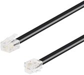 EopZol 10ft Telephone Line Cord Cable Wire 6P4C RJ11 DSL Modem Fax Phone to Wall Black