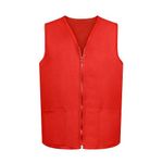 TOPTIE Adult Volunteer Work Vest Event Supermarket Apron Vests - Red