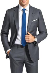 Men's Suit 5 Pieces Gray Stretch Tuxedo For Business Wedding 48R Regular