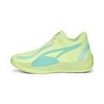 PUMA Men's Rise Nitro Basketball Shoe, Fast Yellow-Electric Peppermint, 8 UK