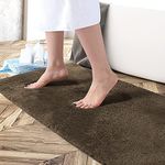 Flooring India Co Runner 2500 GSM Super Soft Microfiber Anti Skid Slip Water Absorbent Machine Washable Newman Mats for Bedroom, Kitchen (Chocolate, 2x5 ft, Pack of 1)