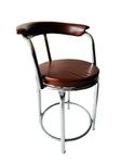 SCHOOL FURNITURE Comfortable Chair Stool Office Visitor Study Labs Hostel School Library Chair Without arm Rest with Steel Frame & Cushion seat Back, Chair Stool Without Wheels (Brown 1 pc)