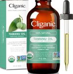 Cliganic Organic Tamanu Oil 120ml, 100% Pure - For Face, Hair & Skin | Natural Cold Pressed, Hexane-Free