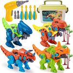 Jasonwell Kids Building Dinosaur Toys - Boys STEM Educational Take Apart Construction Set Learning Kit Creative Activities Games Birthday Gifts for Toddlers Girls Age 3 4 5 6 7 8 Years Old (4PCS)